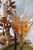 Glass Late 20th Century Rick Strini Signed Iridescent Amber & Cobalt Tulip Art Glass Goblets, Set of 3 For Sale - Image 7 of 18