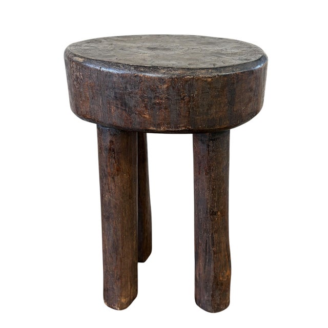 Brown African Vintage Carved Wood Milk Stool Hehe Gogo People Tanzania 12"h For Sale - Image 8 of 8