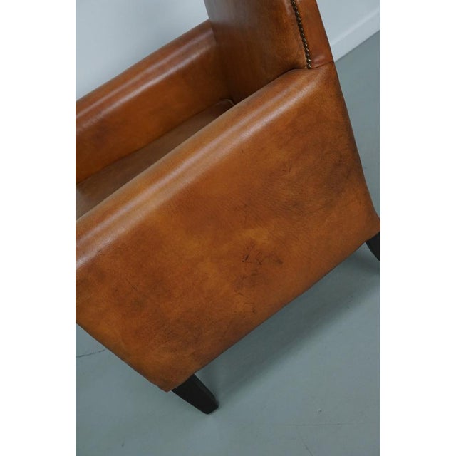 Vintage Dutch Cognac Leather Club Chair, 1970s For Sale - Image 13 of 14