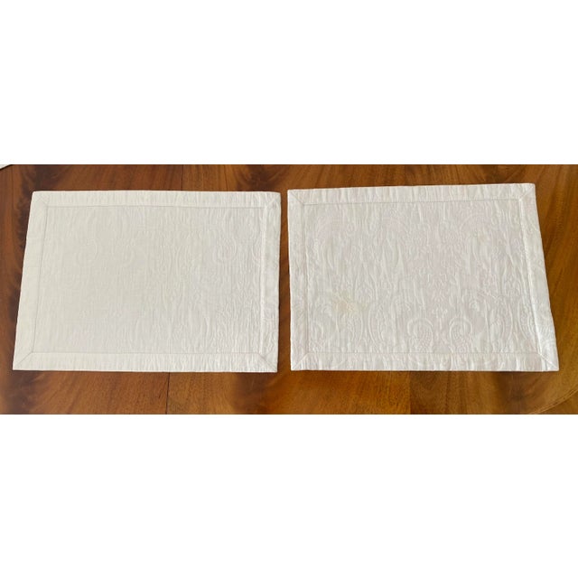 Waterford White Tableware Linens Placemats and Napkins Set- 14 Pieces Vintage For Sale - Image 9 of 11