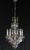 20th century Rococo Revival chandelier. The glass encased central pole and pressed glass rosettes reference Marie Therese...