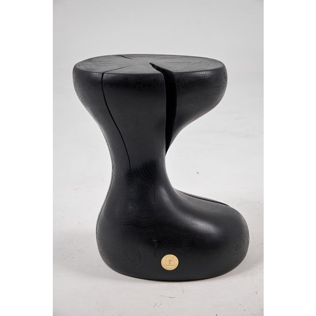 Wood Sculptural Side Table by Logniture For Sale - Image 12 of 13