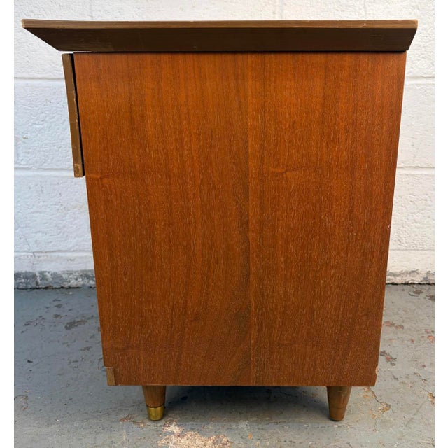 Mid 20th Century Modern Cane and Walnut Nightstand For Sale - Image 11 of 13