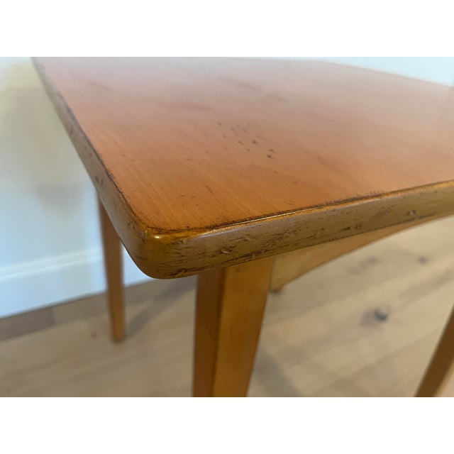 Brown 1990s Solid Maple Wood Square Side Table For Sale - Image 8 of 9