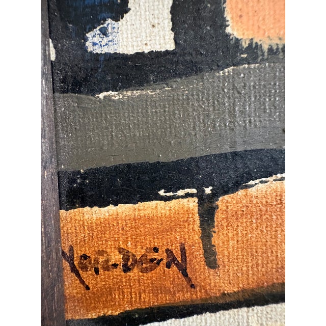 Mid-Century Modern Mid-Century Oil Painting - French Expressioism For Sale - Image 3 of 9
