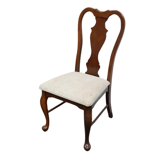 BASSETT FURNITURE Solid Cherry Traditional Queen Anne Style Dining Side Chair 4270-595 Upholstery needs to be replaced;...