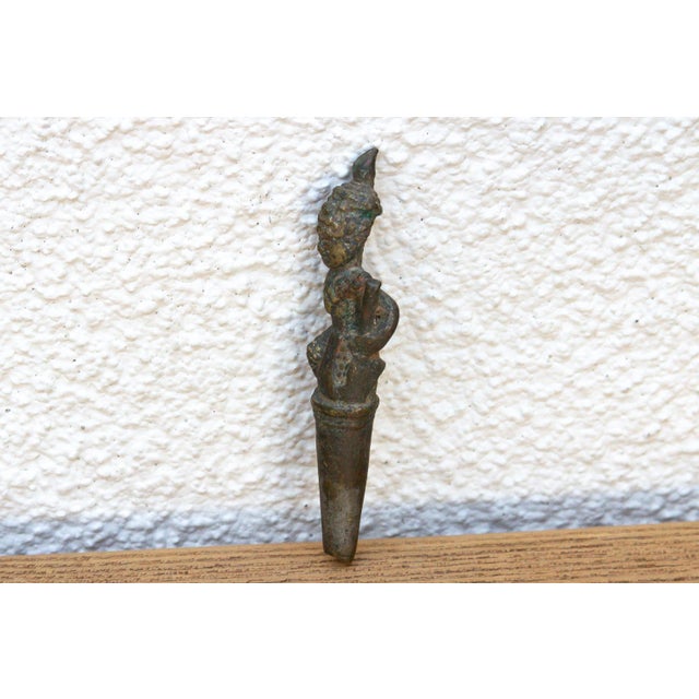 Apothecary Southeast Asian Bronze Figural Finial For Sale In Los Angeles - Image 6 of 7