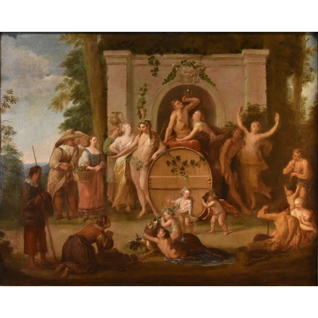 Jean Jacques Spoede, Triumph of Bacchus, 1730, Oil on Canvas, Framed For Sale - Image 15 of 15