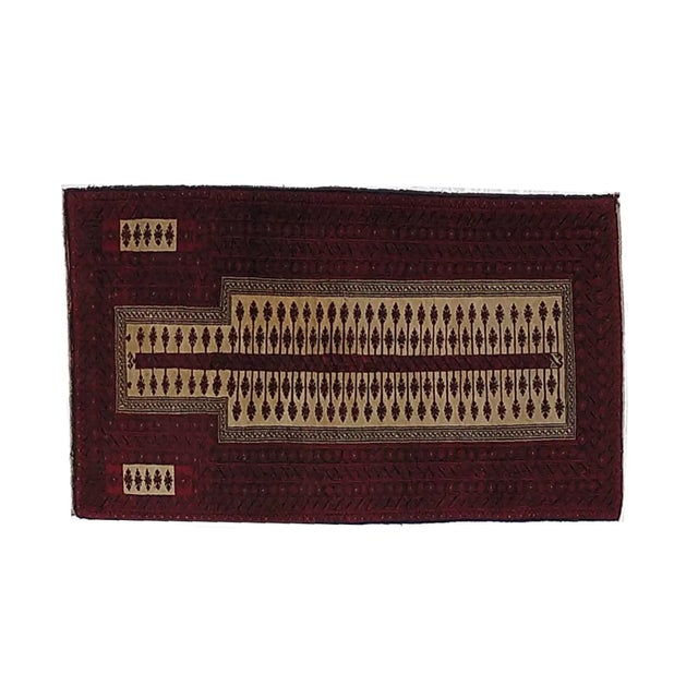 Textile 1970's Super Fine Persian Baluchestan Rug , 3'1" X 5' For Sale - Image 7 of 7