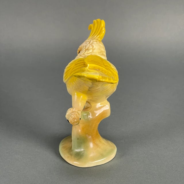 Mid-Century Modern Vintage 50s Mid-Century Modern Brad Keeler Yellow Art Pottery Cockatoo No. 34 For Sale - Image 3 of 13