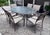 Early 21st C. Brown Jordan “Roma Sling” Aluminum Outdoor Patio Table & 6 Chairs For Sale - Image 10 of 11