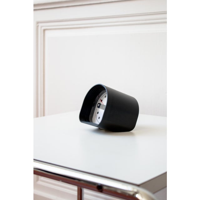 Black Vintage Optic Table Alarm Clock by Joe Colombo for Alessi, 1988 For Sale - Image 8 of 10