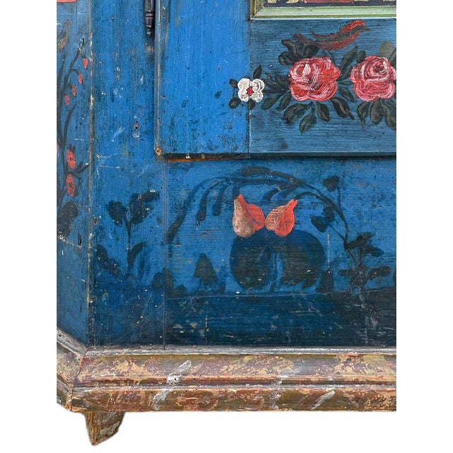 Antique Blue Painted Cupboard, 1850 For Sale - Image 9 of 18