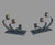 Metal Early 20th Century Arts & Crafts Hand-Hammered Brass Three-Light Candelabras – Pair For Sale - Image 7 of 12