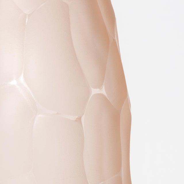 2020s Hand-Blown Modern Tall Murano Vase in Rose Large For Sale - Image 5 of 9