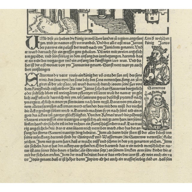 Kleine Weltchronik, Incunabula Woodcut View of Tiberias, Paper For Sale - Image 5 of 9