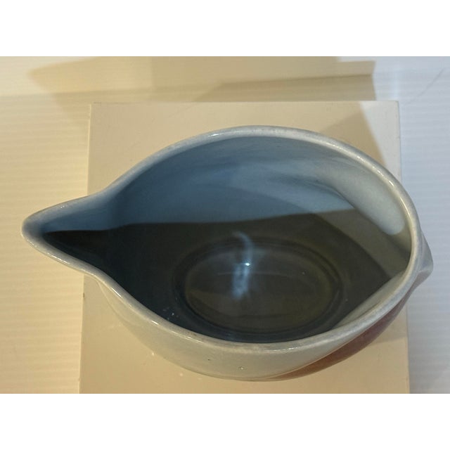 Mid 20th Century Mid 20th Century Laurentian Pottery “Tundra” Quebec Canadian Syrup Jug 3” T For Sale - Image 5 of 12