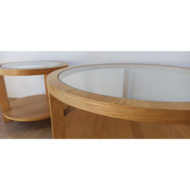 Round Tables with Glass Tops, 1980s, Set of 3 For Sale - Image 10 of 18