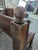 Art Deco Brasserie Bench in Oak and Burl Wood with Burgundy Imitation Leather Seat, 1930s For Sale - Image 4 of 13