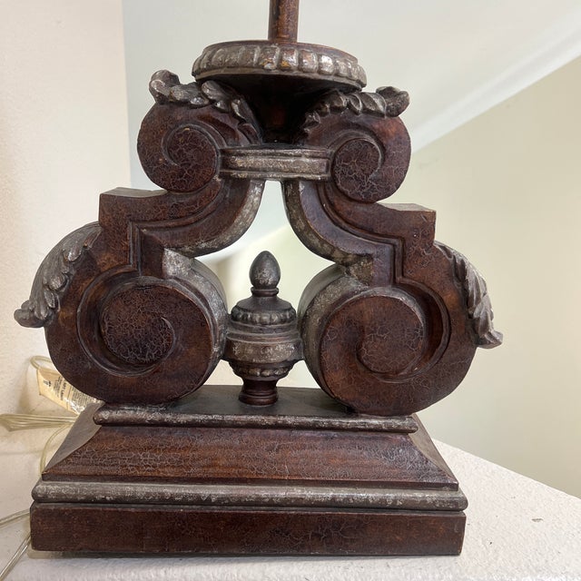 Vintage Fine Art Lamps Stile Bellagio Two Light Table Lamp For Sale In Los Angeles - Image 6 of 11