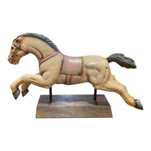 Restored Antique Iron Child’s Carousel Horse, Circa 1915