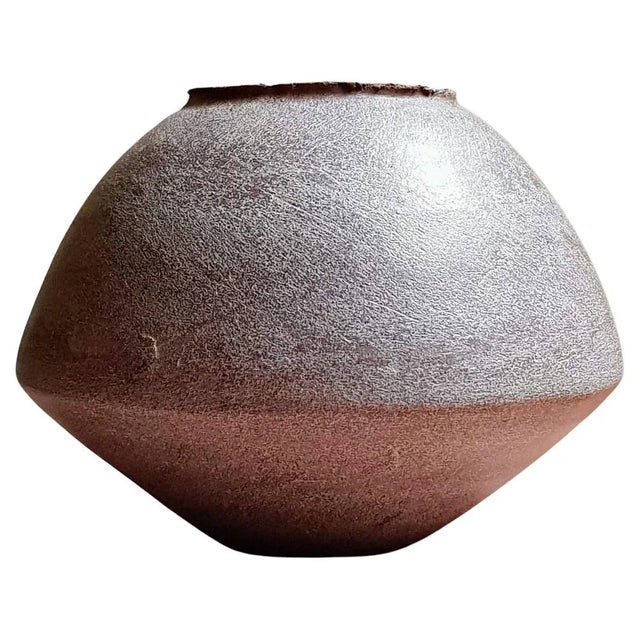 Red Stoneware Psykter Vase by Elena Vasilantonaki For Sale - Image 4 of 4