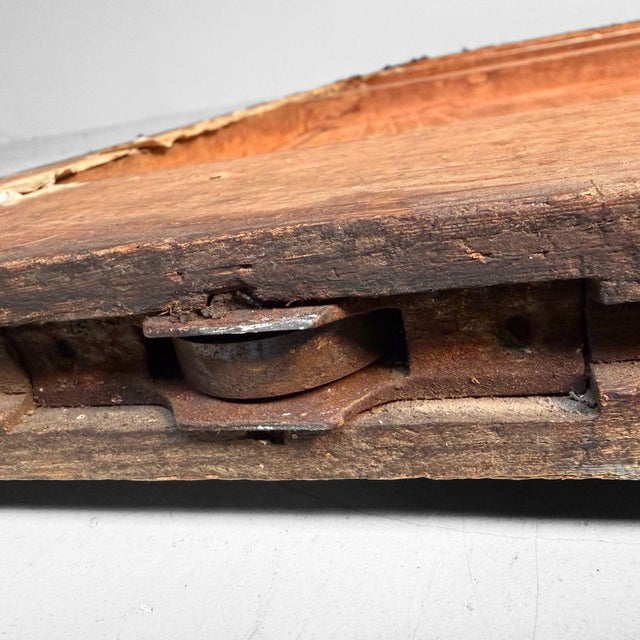 Antique Japanese Wooden Rolling Door, 1890s For Sale - Image 13 of 18