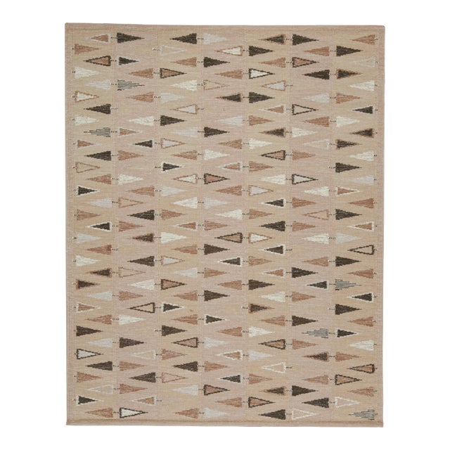Swedish Geometric Rug by Celerie Kemble for Chairish in Blush, 5'x8' For Sale