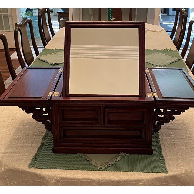 This lovely Chinese Traveling Mirrored Shaving Box/Dressing Table was purchased at a New Orleans auction in the early...