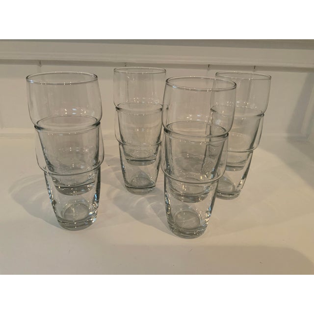 Transparent Vintage Glass Short Tumblers - Set of 8 For Sale - Image 8 of 11