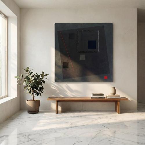 Geometric Abstract Rug or Tapestry by Guy de Lussigny for Tisca France For Sale - Image 3 of 13