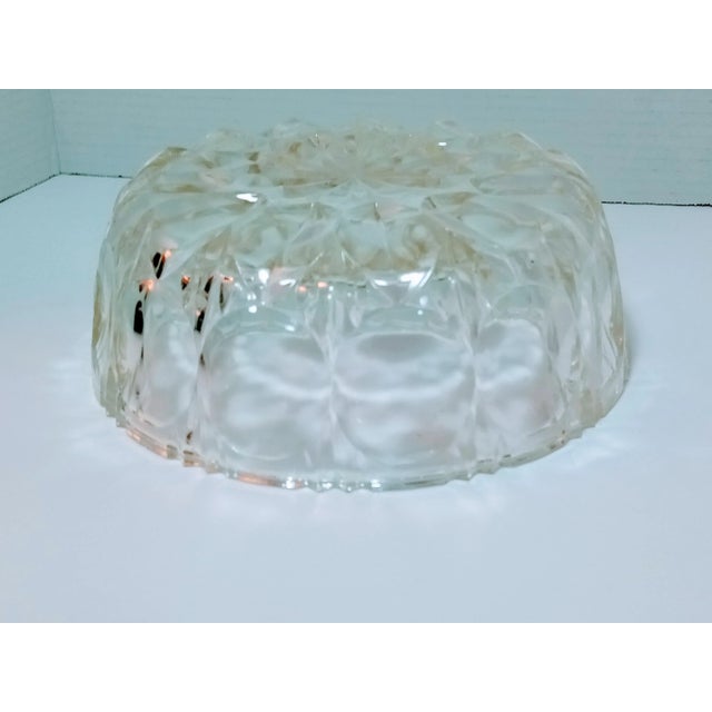 Vintage Heavy Beyer Lead Crystal Bowl For Sale - Image 4 of 5