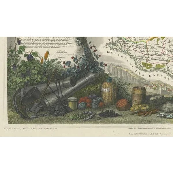 Mid 19th Century Map of Vaucluse, 1852 For Sale - Image 5 of 8