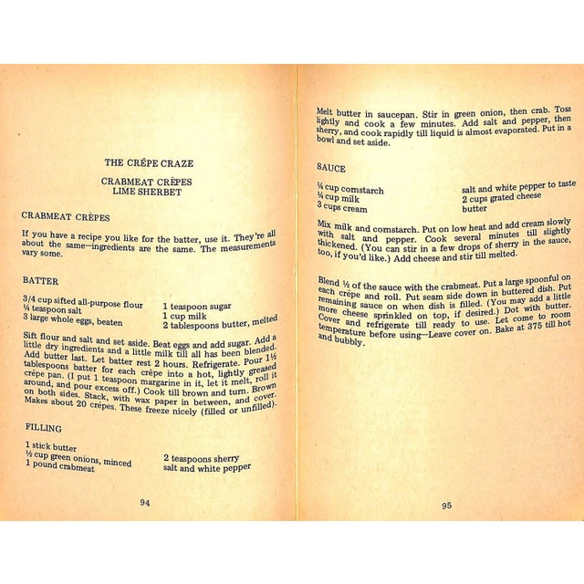 "An Affair With Flair Recipes for Unusual Parties" 1978 Sudduth, Gay Hall For Sale In New York - Image 6 of 8