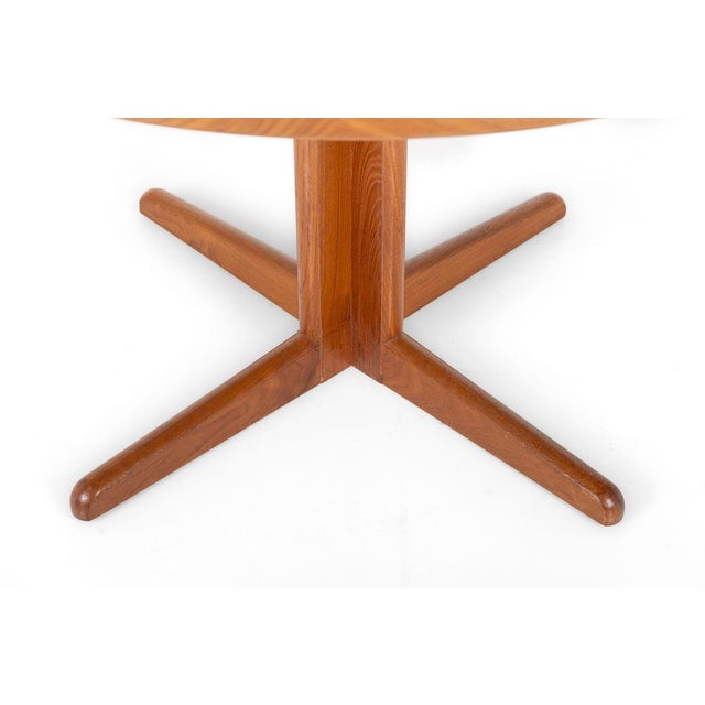 Brown Round Extendable Teak Dining Table by Bramin, 1960s For Sale - Image 8 of 10