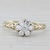Metal 1960s Antique 0.26ctw Diamond Flower Cluster Engagement Ring 14k Yellow Gold Size 7.25 For Sale - Image 7 of 7