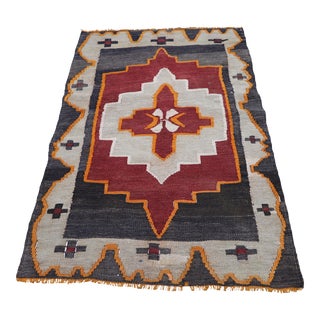 1980s Traditional Kilim Rug For Sale