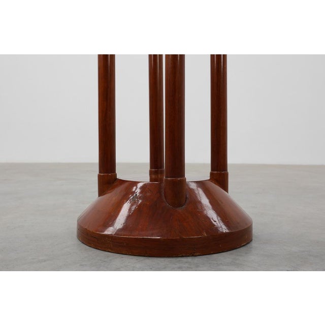 Brown Vienna Secession Pedestal in Wood and Copper, Austria, 1910s For Sale - Image 8 of 11
