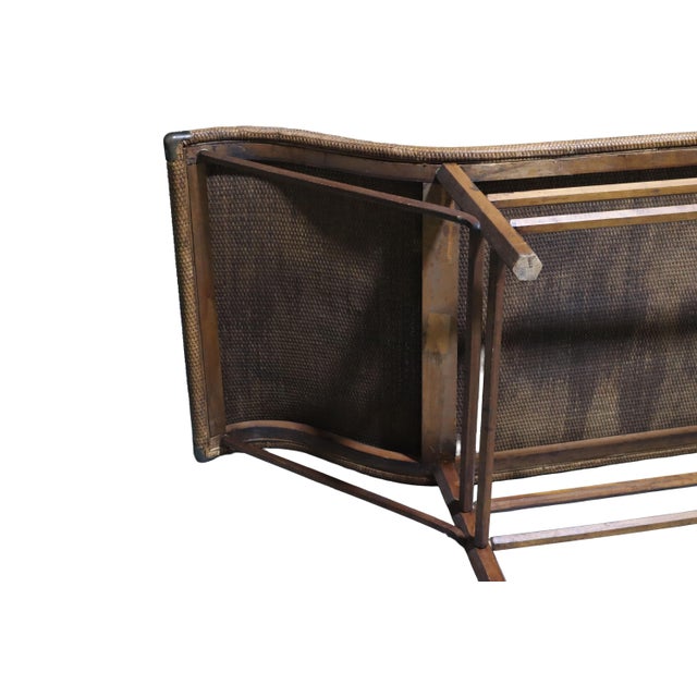 Wood Beautiful Mid Century 1950s Craftsman Style Rattan Chaise Longue by j.b. Van Sciver Co. For Sale - Image 7 of 8