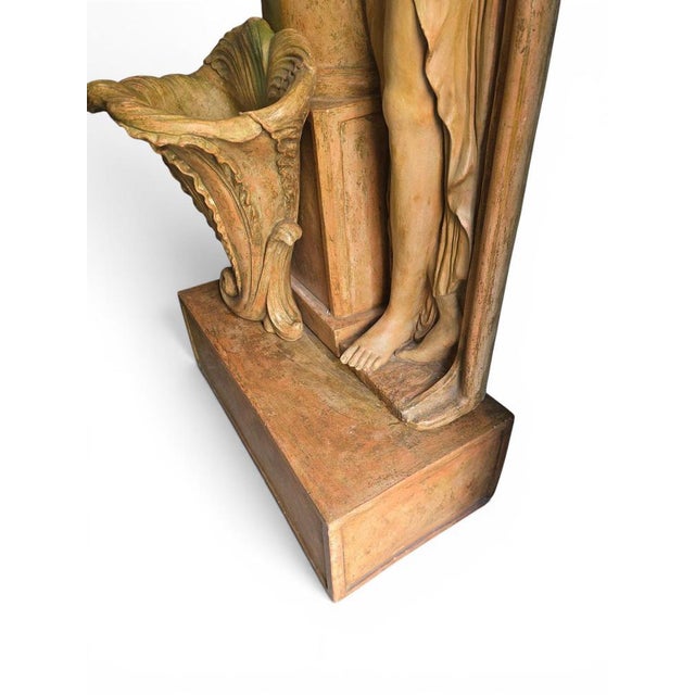 Ceramic Vintage Art Deco Terracotta Garden Fountain by Ezio Ceccar, 1920 For Sale - Image 7 of 16