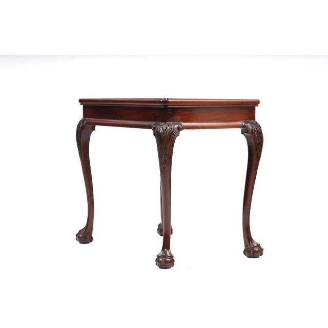 Store Item: Kindel Mahogany Tea Table from Irish Georgian Collection Claw & Ball Feet Description: Beautiful handmade...