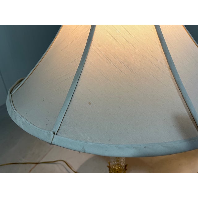 Large Crystal and Brass Table Lamps, 1960s, Set of 2 For Sale - Image 15 of 18