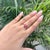Modern 14k Gold Natural Ruby Diamond Floral Cluster Proposal Ring Size 9 For Sale - Image 3 of 18