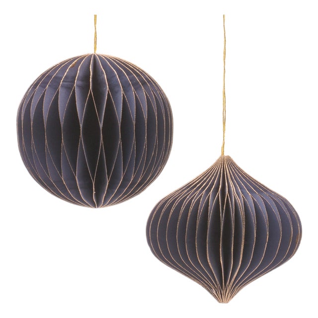 Paper Ornament Set of 12 For Sale