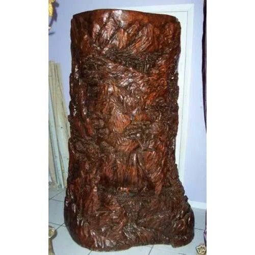 19thc Antique Monumental Carved Wood Sculpture - 74 Inches High For Sale - Image 9 of 10