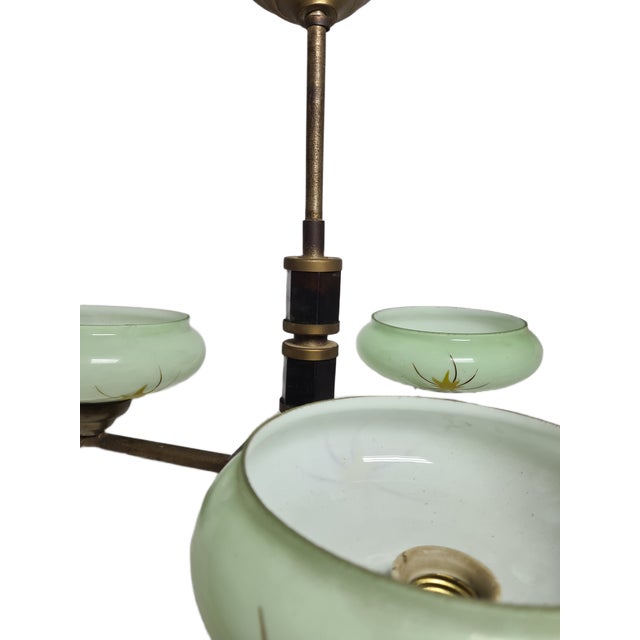 Art Deco Style Bakelite Chandelier, Poland, 1950s For Sale - Image 13 of 15