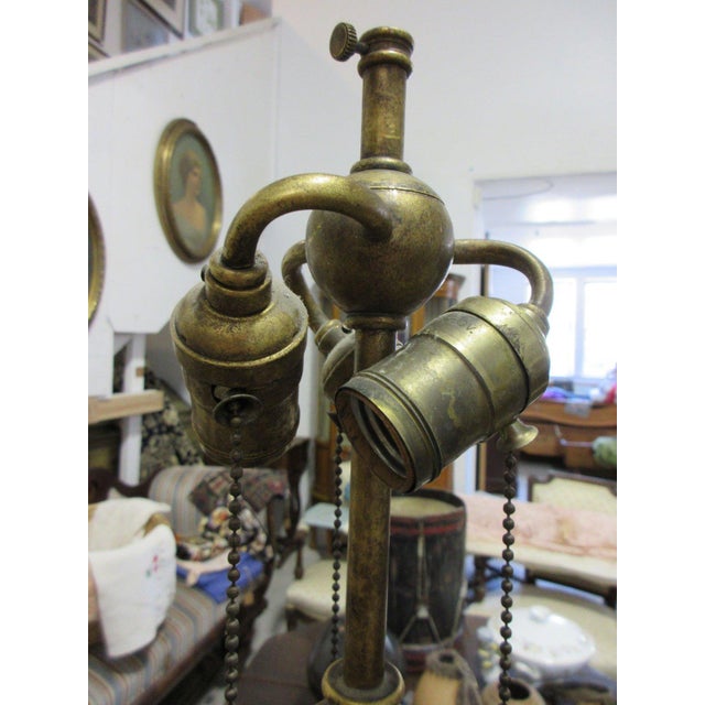 Traditional Renaissance Revival Enameled Bronze and Ivory Table Lamp by e.f. Caldwell For Sale - Image 3 of 5