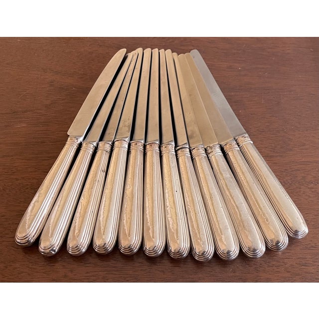 Late 18th Century English Georgian Silver Dinner Knives by John Lambe - Set of 12 For Sale - Image 15 of 17