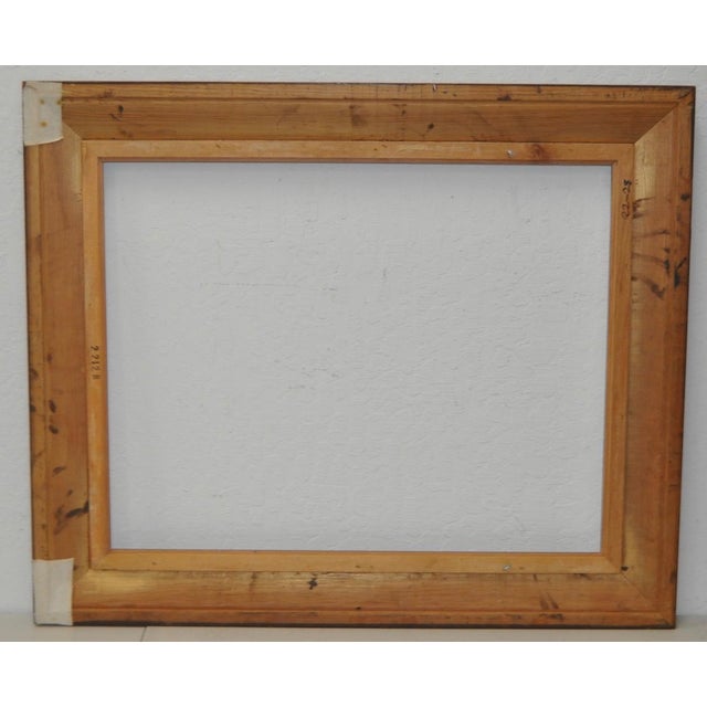 Vintage Wood and Linen Lined Frame c.1970 Chairish