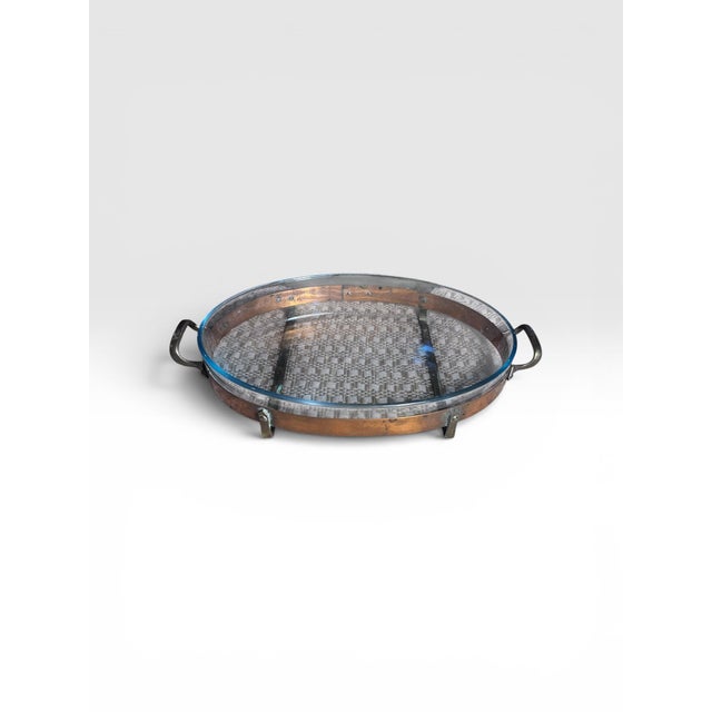 Elevate entertaining with this authentic Scandinavian Modern serving tray by Nilsjohan of Sweden. Crafted in the 1960s,...